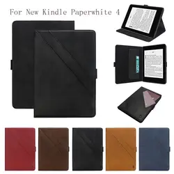 Низкая цена потери продажи 2019 для нового Kindle Paperwhite 4 2018 Смарт Тонкий кожаный спящий флип чехол дропшиппинг Новый