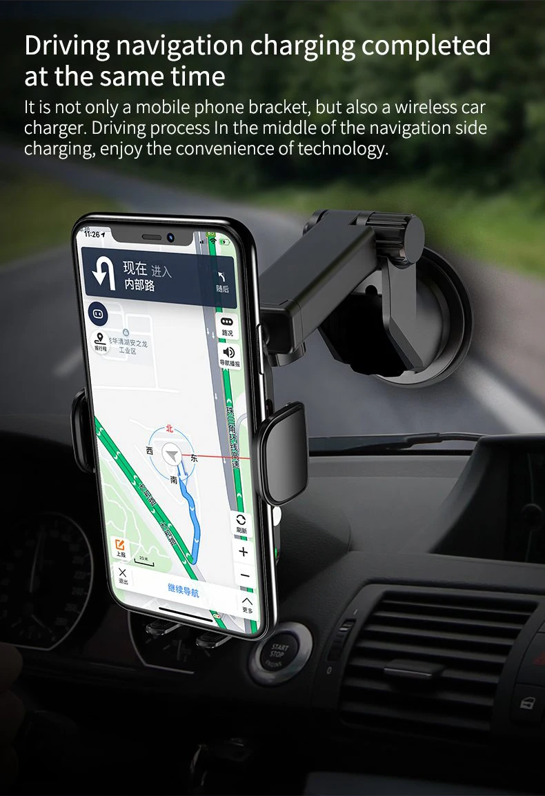 15W Car Wireless Charger Infrared Sensor Qi Wireless Charger in Car Air Vent Mount Holder Wireless Charging Phone Charger