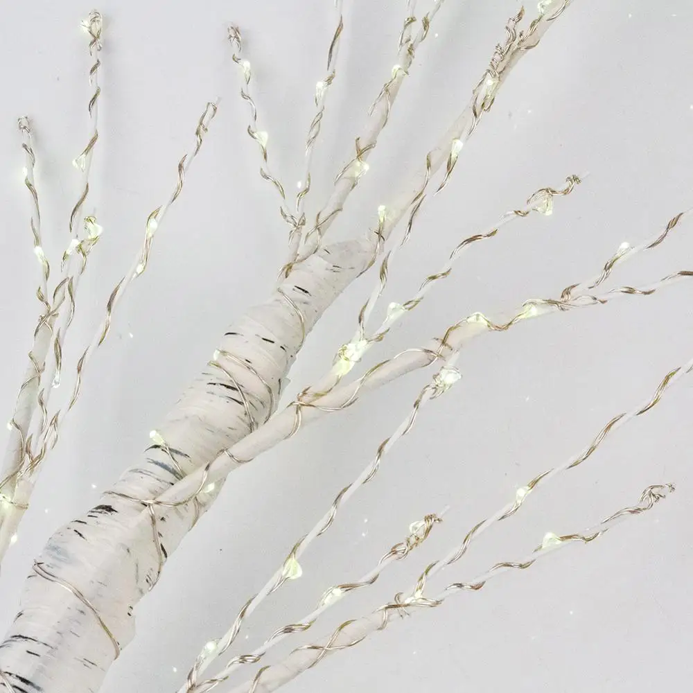 60 см 55 LED имитация березы лампа теплый белый декоративный свет для рождественской