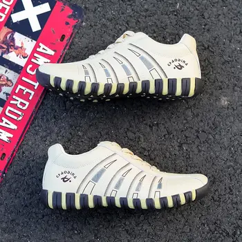 

PU Leather Light Weight Woman Shoes Sport Woman Sneakers Ladies Running Shoes Woman Sports Shoes Woman Beige Footwear Gym E-335