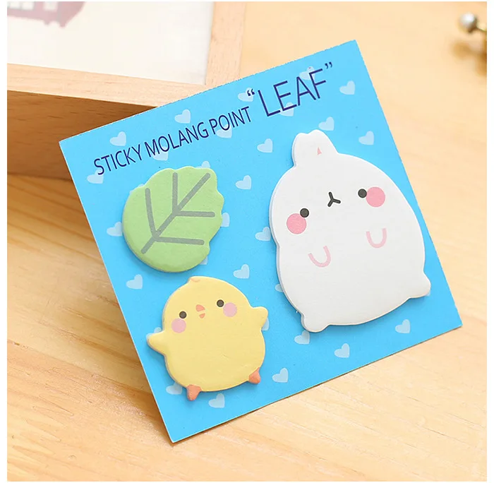 Cute Rabbit cartoon memo sticky notes cute decoration N sticky note paper pad Kawaii animal korea style - Цвет: 02