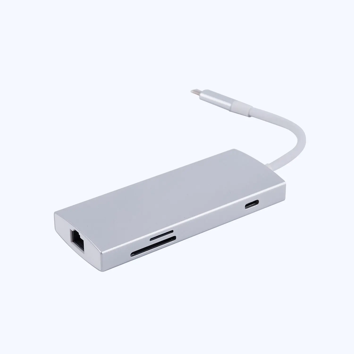 USB-C цифровой AV многопортовый концентратор с 4K HDMI, TF/SD кард-ридер, 2 USB 3,0, type C зарядка и гигабитный Ethernet адаптер для