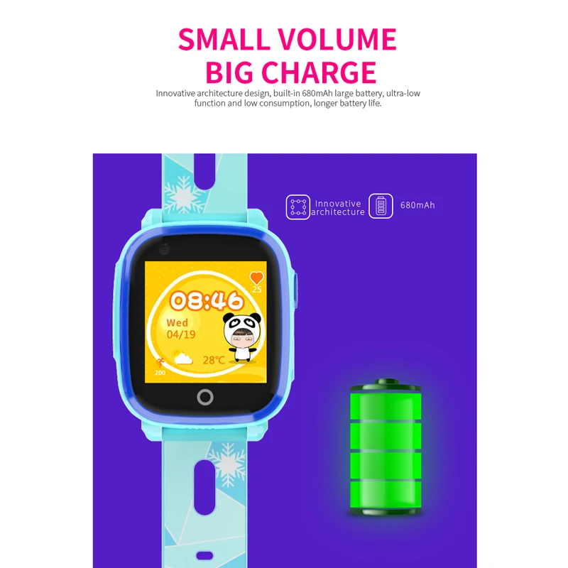  IP67 Waterproof Kids Smart watch 4G Remote Camera GPS WI-FI Kids Children Students Wristwatch SOS V