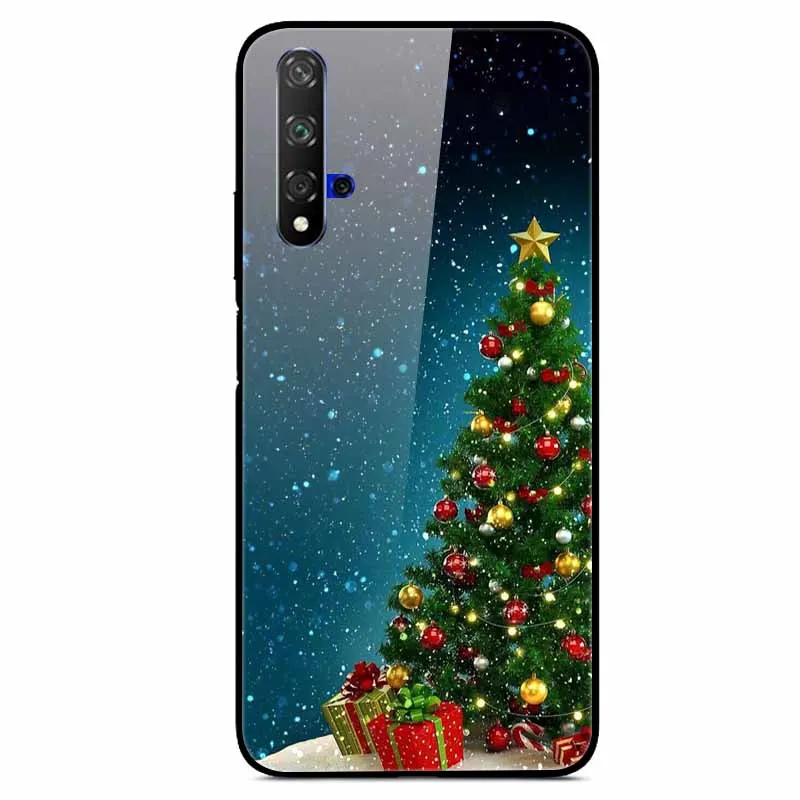 Рождественский чехол для huawei Nova 5T чехол из закаленного стекла, жесткий чехол для телефона huawei Nova 5Z чехол Nova5 5i Pro чехлы Nova 3i 3 - Цвет: 16