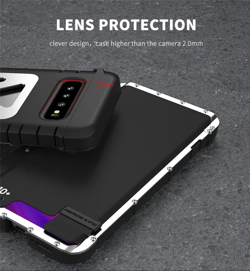 Case da Aleta do Metal para Samsung Capa para Samsung à Prova de Choque Case Stell Inoxidável Proteção Completa Galaxy Plus Funda S10 5g 360 5 360 stell inoxidável proteção completa capa para samsung galaxy s10 plus funda