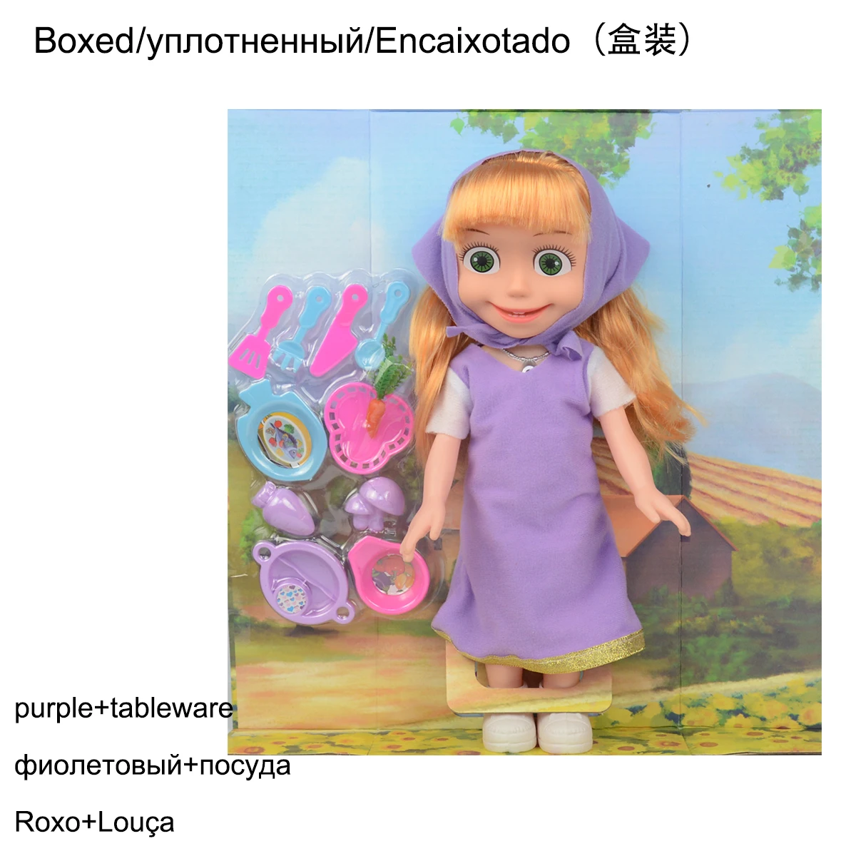 36 см музыка и свет Маша красивые куклы для девочек популярная русская Маша Детские игрушки подарок на день рождения