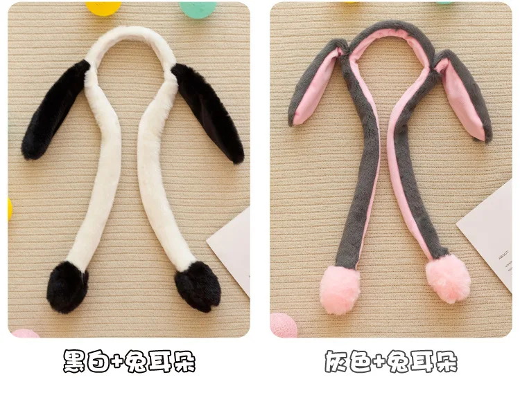 Летний стиль, повязка для волос, плюшевая шапка, шапка с ушастым Кроликом, Красная шапка с воздушной подушкой