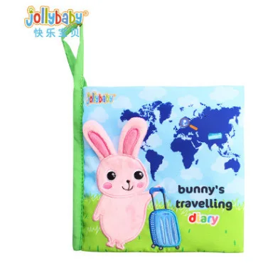 Dudu travel book Jollybaby Tail Cloth Book детские игрушки в виде животных трехмерного хорошего дня! Обучающие новые детские Мультяшные игрушки - Цвет: Dudu travel book
