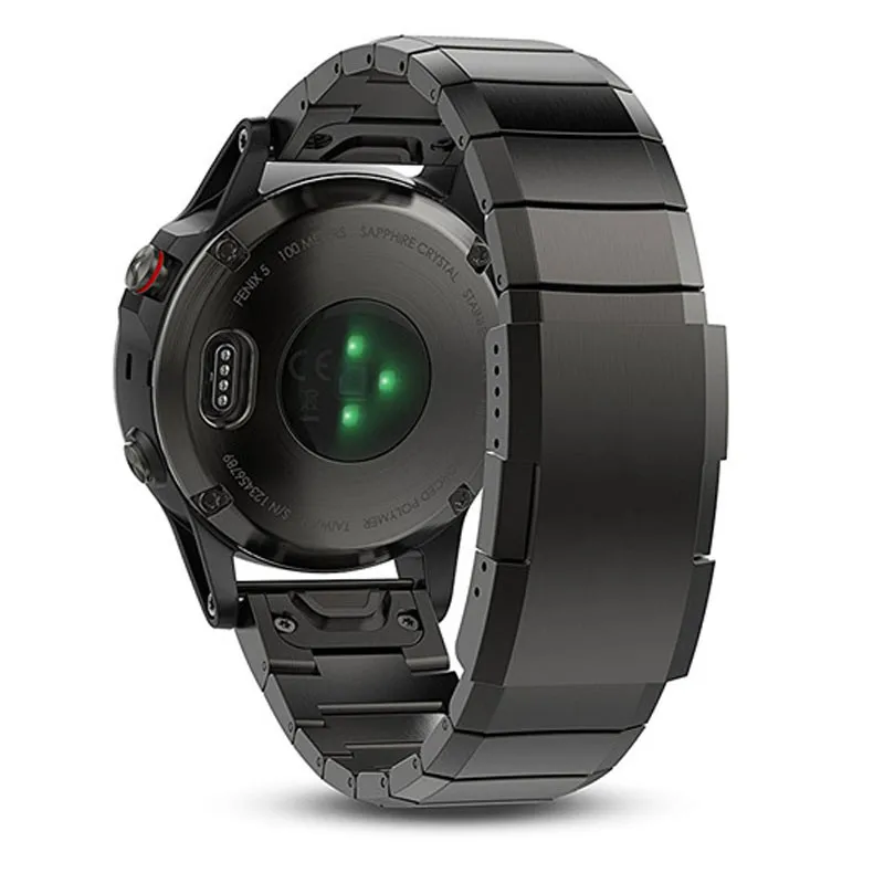 20 мм 22 мм 26 мм ремешок из нержавеющей стали для Fenix 5 5X 5S классические металлические ремешки для часов с быстрой установкой модные ремешки для часов