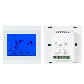 

New 2-pipe Thermostat with LCD Touch Screen Air Conditioner Programmable Room Temperature Controller Home Improvement Product