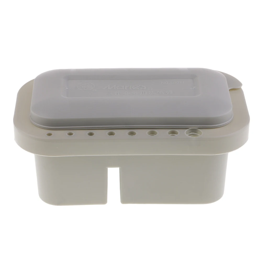 Multifunction Brush Tray With Brush Holder And Palette Barrels Brush Watercolor Scrub Brush Wash Bucket Artist