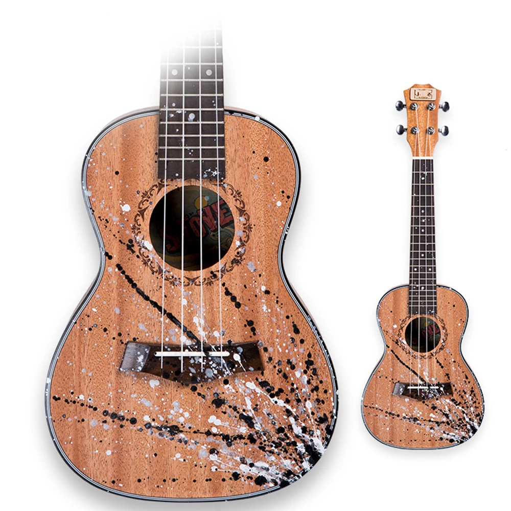 

Best Spruce Ukulele Concert Customize Mini Hawaii Guitar with Guitar Accessories picks bag capo Ukelele UK24