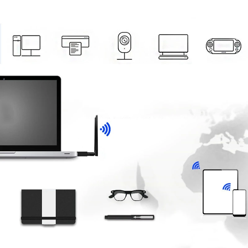 1200 Мбит/с USB 3,0 1200Mbp Wifi адаптер двухдиапазонный 2,4 ГГц 5,8 ГГц для настольного ноутбука беспроводная сетевая карта Winxp/7/8/8,1/10