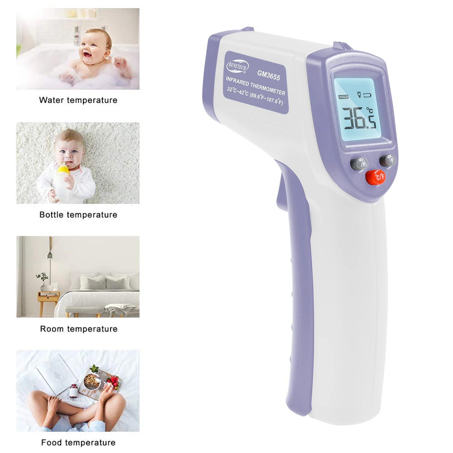

cz us stock Non-contact Forehead Infrared Thermometer IR Temperature Digital LCD Temperature Meter Mini Portable Body Tester