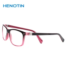 Henotin, новые модные очки для чтения, мужские и женские, весенние петли, прямоугольные оправы для очков, удобные устройства для чтения от 0,5 до 6,0