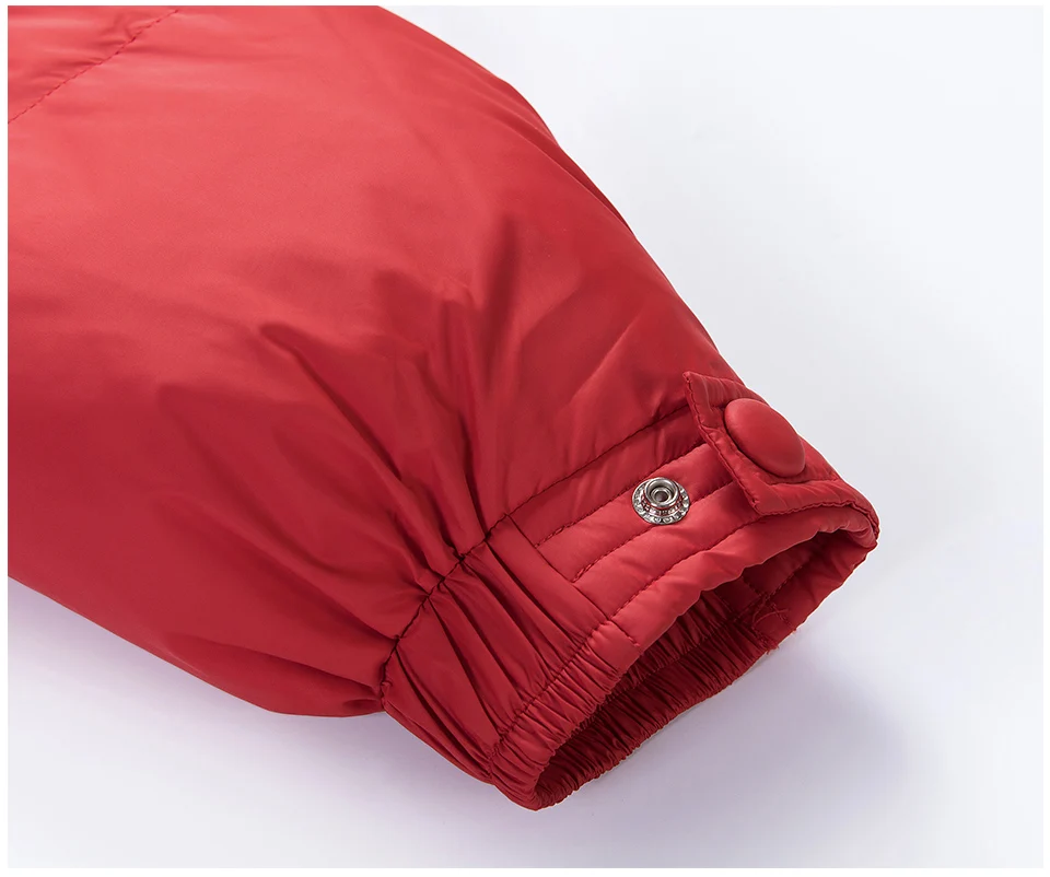 AIGYPTOS winter new women's long red and belt fashion style down jacket hooded jacket