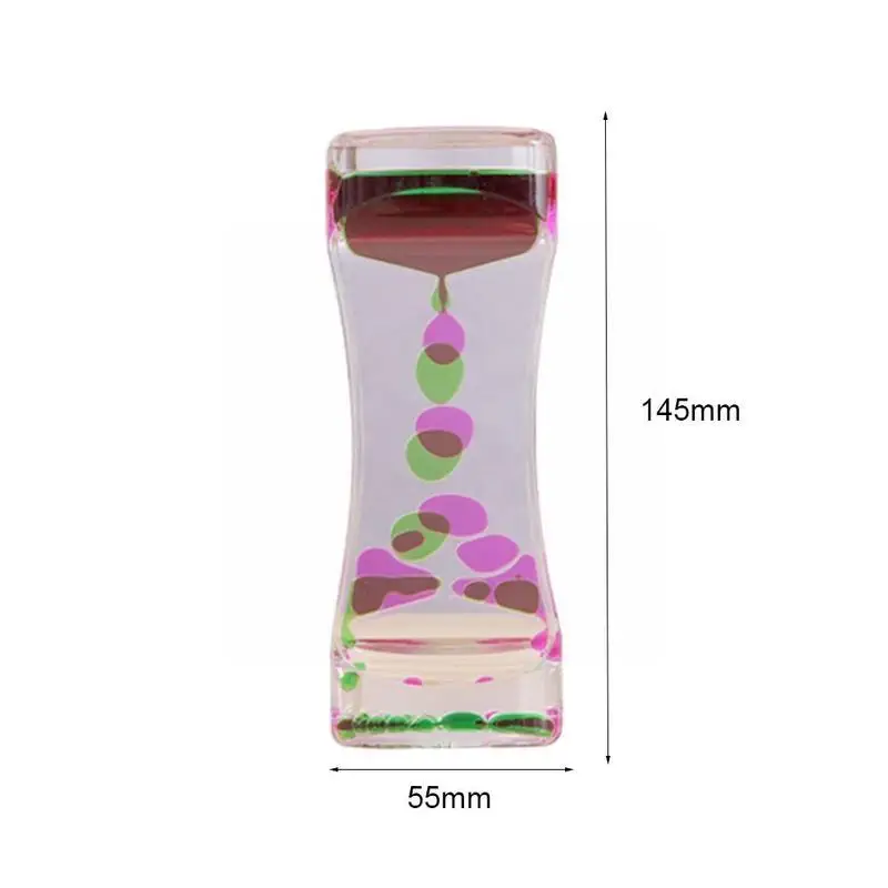 Autistic Sensory Toys Liquid Motion Bubbler Timer Colorful Liquid Bubbler ADHD Fidget Toy Calm Relax Desk Toy for Kids fidget toys stress relief toys childrens toys