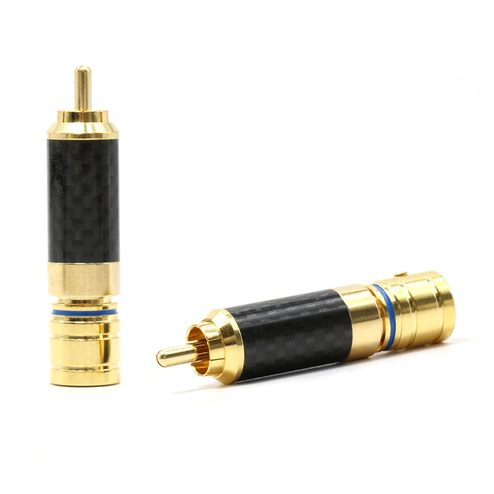 Acrolink cf-102 (g) Позолоченные RCA Plug углеродного Волокно для Межкомпонентный кабель