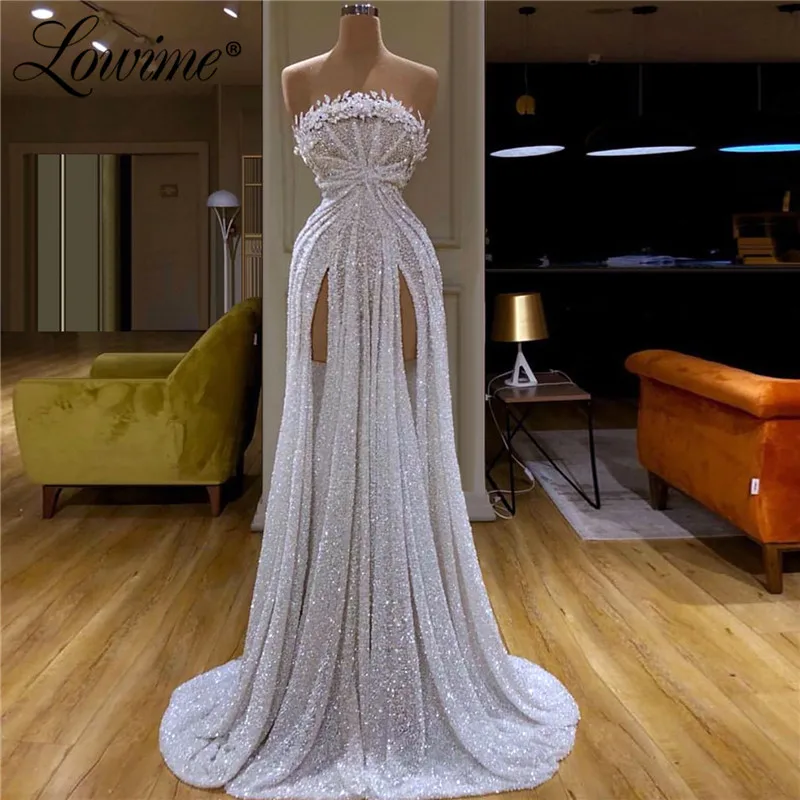Beaded Strapless Prom Dresses 2020 