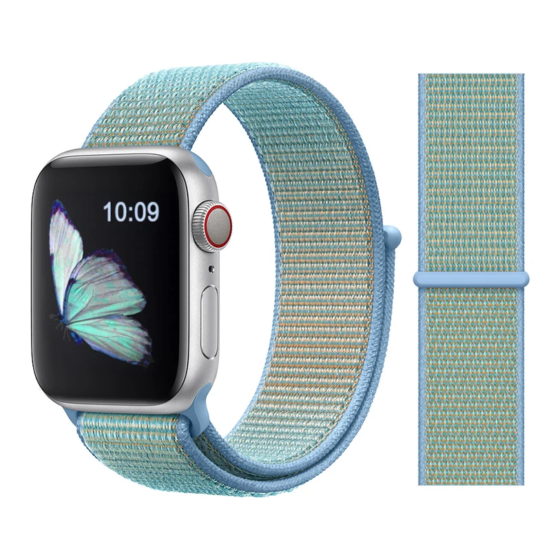 Спортивная петля для Apple watch Band 4 5 correa iwatch 3 2 1 42 мм 38 мм 44 мм 40 мм Apple watch ремешок браслет pulseira аксессуары - Цвет ремешка: Cornflower