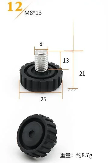 8pc/lot Furniture Adjustable Bolt Chair Feet level Floor Protector leg Pad Base M8 M6 Sofa Cabinet Table Mute damping anti-skid 12