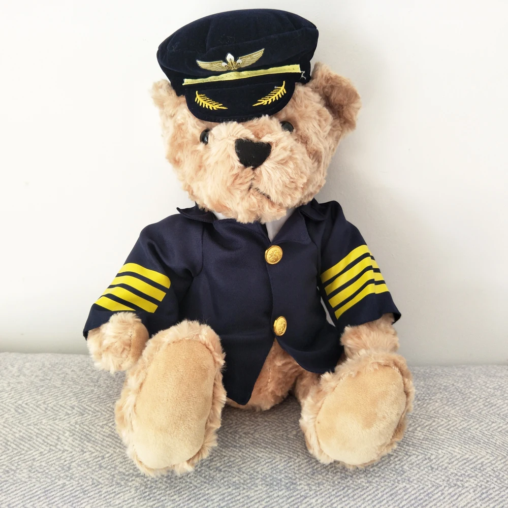Captain Handsome Uniform Teddy Bear Plush Stuffed Toy Birthday Gift