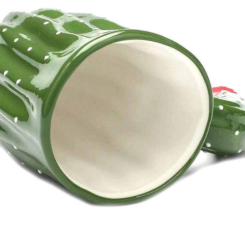 Green Cactus Mugs,Novelty Cactus Coffee Mugs, 14 Ounce, Creative Gifting for Birthday and Festival