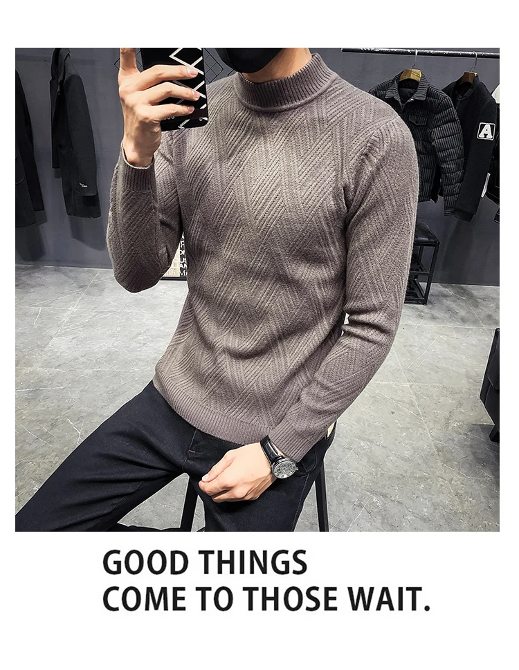 Casual Men's Sweater O-Neck Striped Slim Fit Knittwear Mens Sweaters Pullovers New Autumn Leisure Pullover Men Pull Homme M-3XL