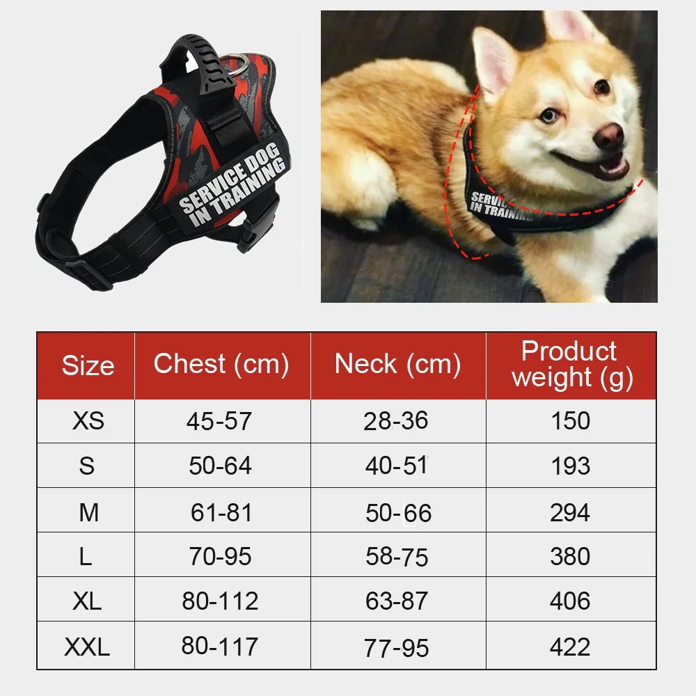 Reflective Large Dog Vest Service Dog Harness Patches THERAPY DOG Do Not  Pet Emotional Support In Training S M L XL - AliExpress