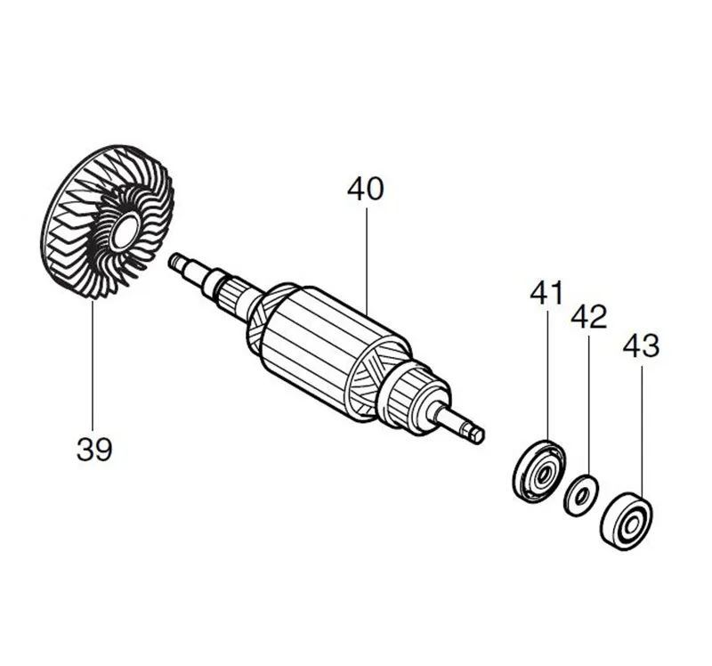 AC220-240V MAKITA 515203-8 ротор якорь электродвигателя для BO6040 ротора