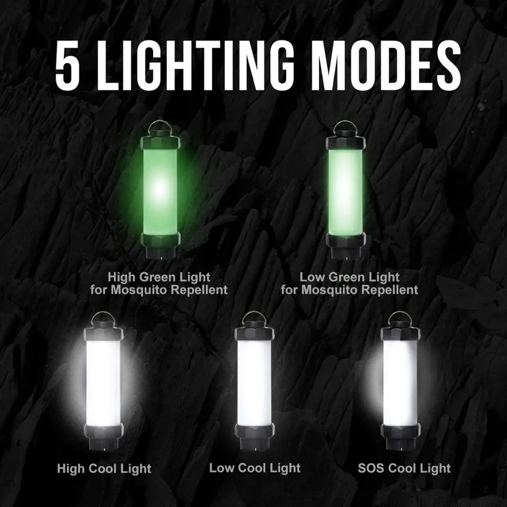 Водонепроницаемый светодиодный фонарь для кемпинга с USB зарядкой|Портативные