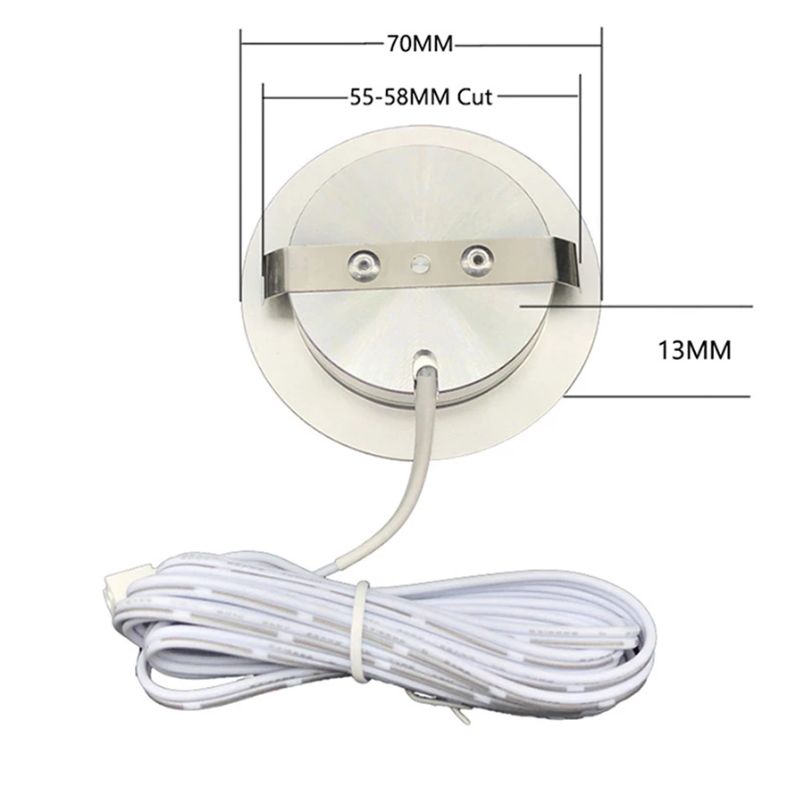 Dimmable 3W DC12V Светодиодный светильник под шкафом полка витрина шкаф гардероб шайба светильник поверхностное крепление для шкафа Ночная лампа