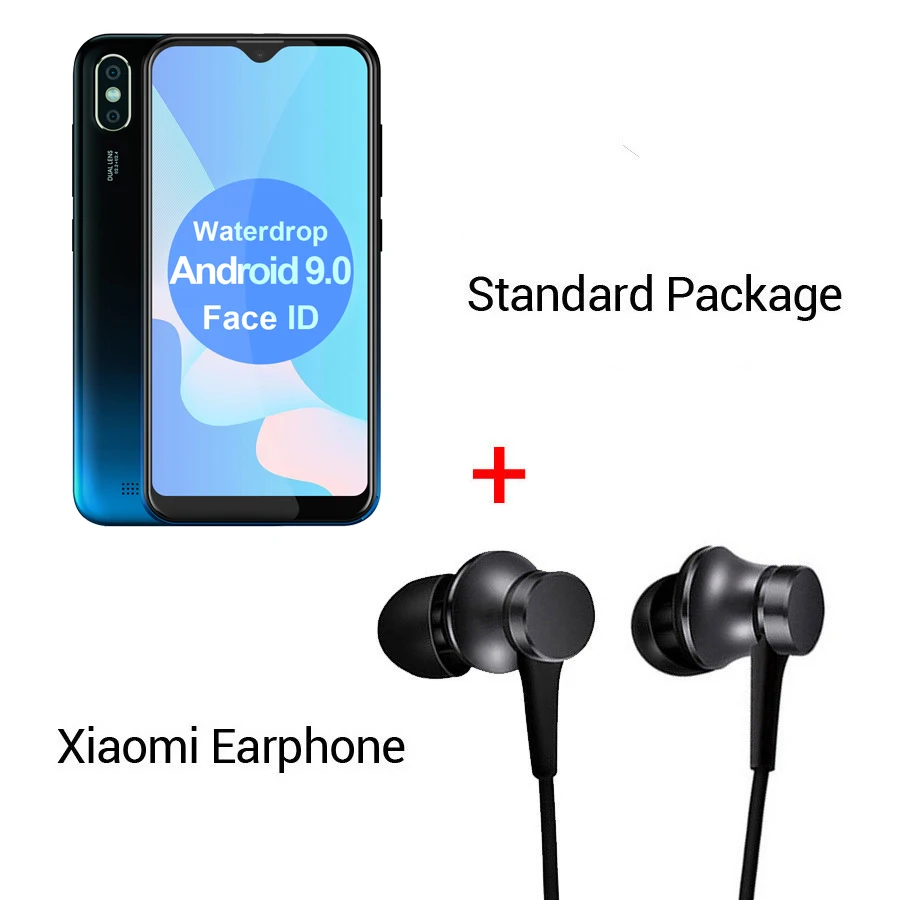 Мобильный телефон LEAGOO M12 Android 9,0 19:9 5," 2 Гб ОЗУ 16 Гб ПЗУ 3000 мАч MT6739 четырехъядерный с отпечатком пальца для распознавания лица 4G - Цвет: Add Earphone