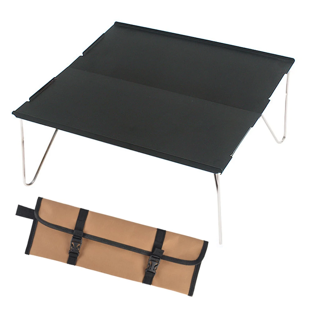 

HooRu Mini Portable Table Outdoor Camping Backpacking Table Folding Ultralight Aluminum Desk with Carry Bag for Hiking Travel