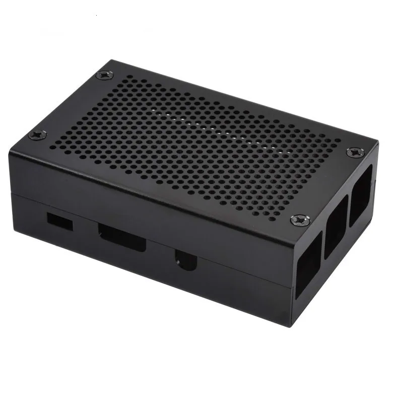 Алюминиевый чехол Raspberry Pi 3, черный металлический корпус, совместимый с Pi 2 3B+ B E5-006