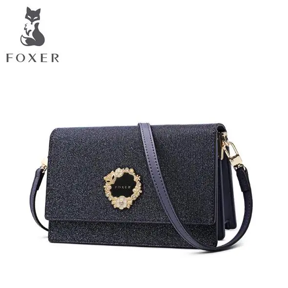 FOXER, женская сумка через плечо, Женская вечерняя сумка, кожаная сумка на ремне, Женская сумка-мессенджер,, подарок на день Святого Валентина