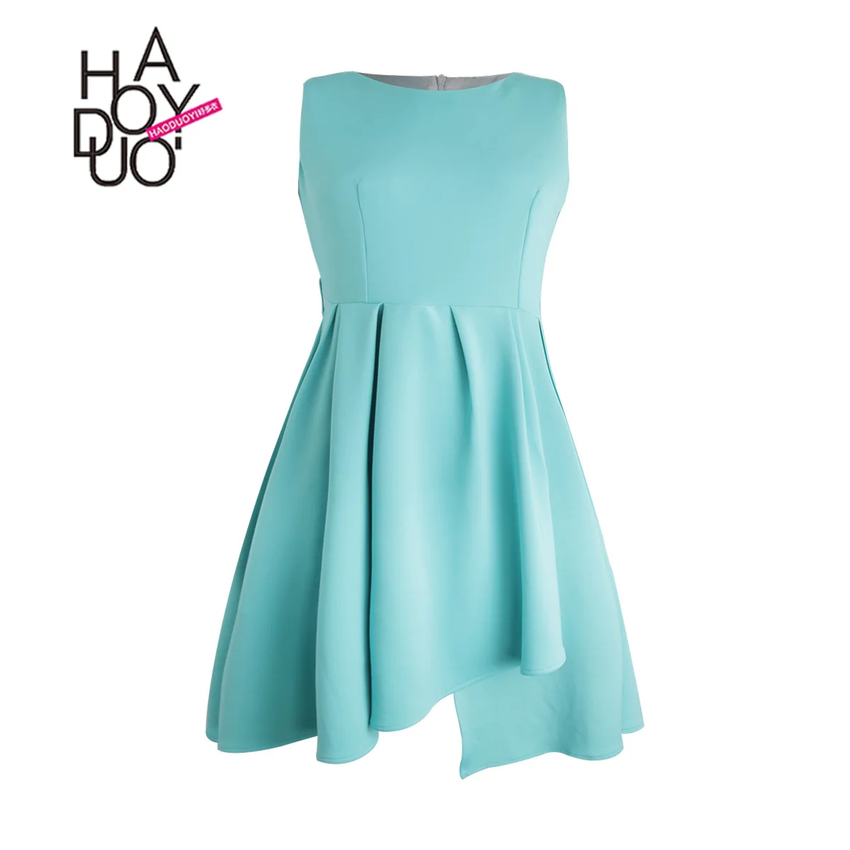 

New Style Recommended Europe And America Normcore Style Girl'S Commuting A- line Short Skirt Sleeveless Dress First Love Skirt