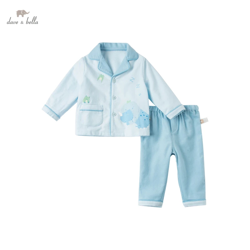 Модная весенняя Пижама с мультяшным принтом для мальчиков DBX16446 dave bella нижнее