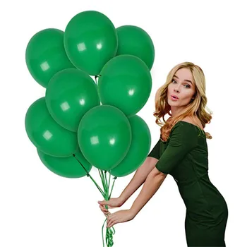 

10pcs/lots Dark Green Balloon Latex Balloons Jungle Theme Birthday Party Decorations adult Tropical Hawaii Party Helium Balloons