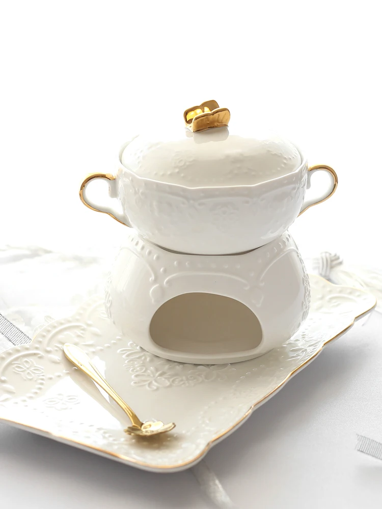 Керамическая покрытая тушеная миска для супа чаша Птичье гнездо миска для десерта чаша Континентальный корт винтажный Пномпень чаша с ручками