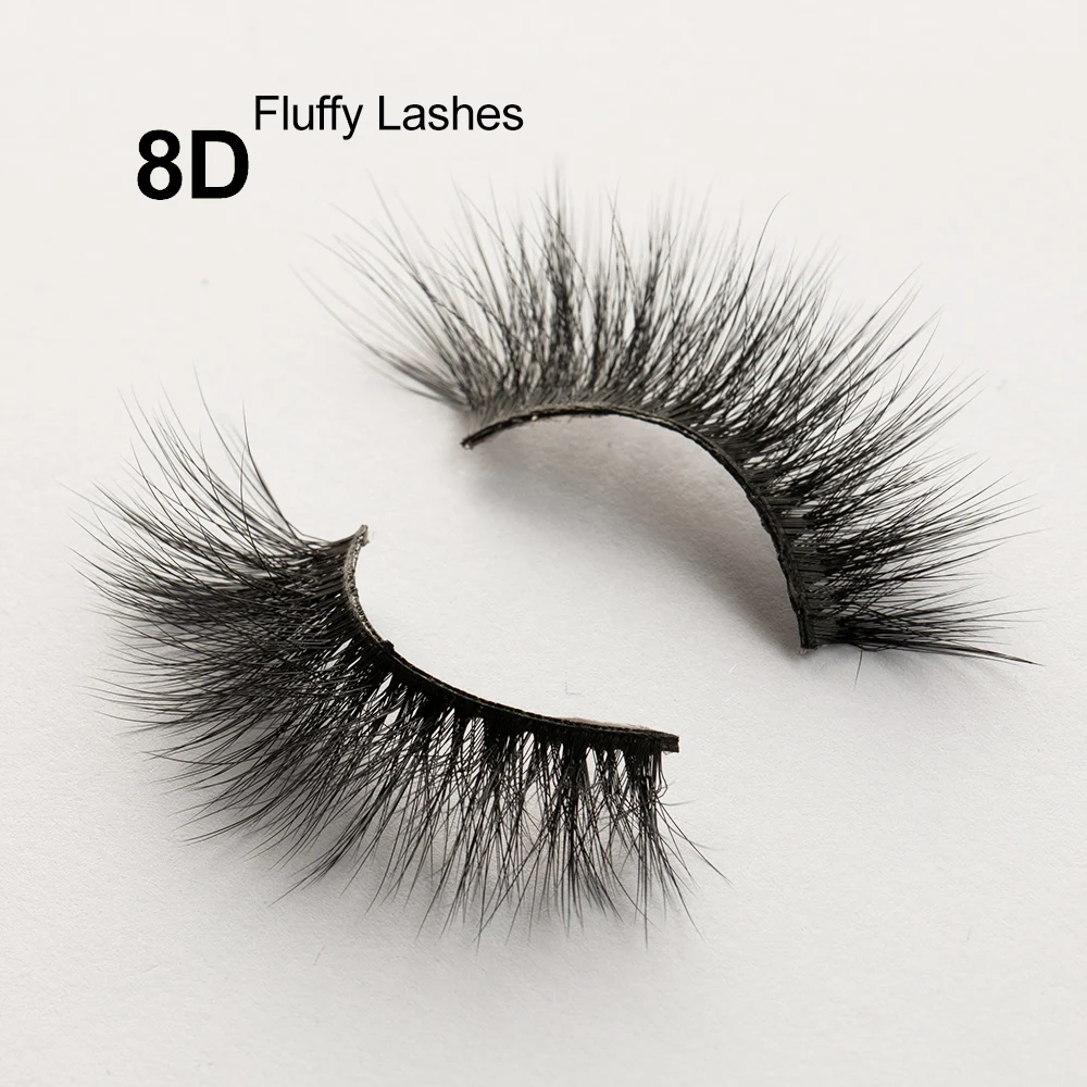 Yelix New Fashion Human False Eyelashes Strip 30 Pairs 3D-8D Mink Fur Lashes Make up Natural Fake Wispy Eyelash Beauty Tools