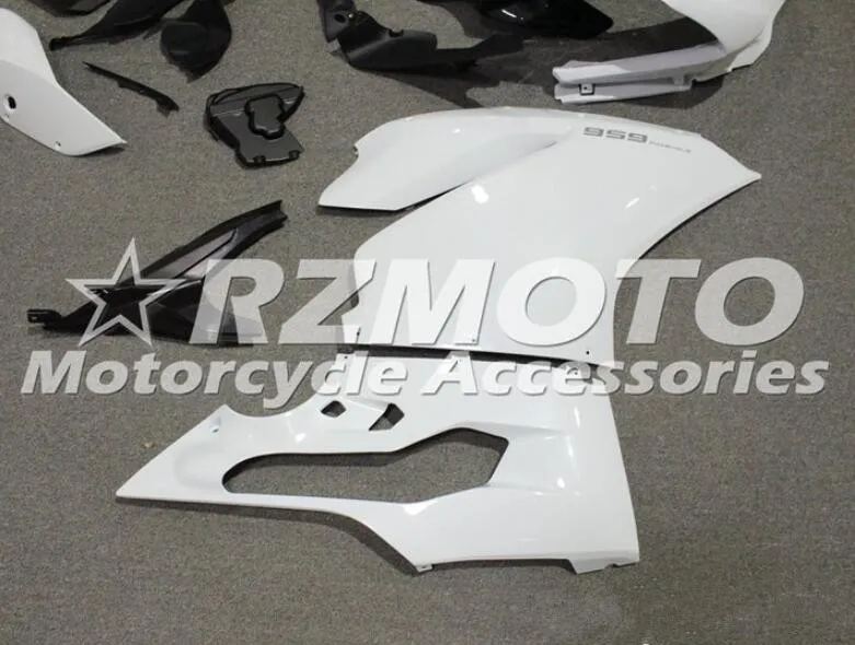 Литье под давлением ABS Обтекатели подходит для DUCATI 959 1299 Panigale 15 16 17 18 на заказ жемчужно-белый