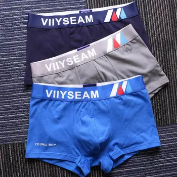 

3PCS/ Lot 100KG Underpants Men Boxer Underpants Pure Cotton Young Fashion Comfortable Breathable Men'S Boxer Male Pure Men Pant
