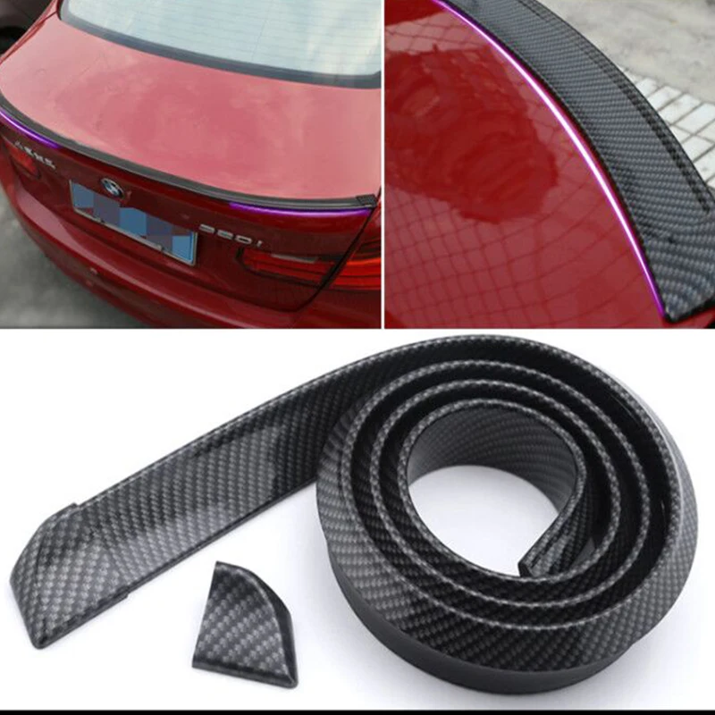 For M3 M4 Z4 E90 E92 E46 F30 F32 F10 F80 F82 Rubber Carbon Fiber Car-styling Rear lip Spoiler Roof Wing for BMW Any Car | Автомобили и