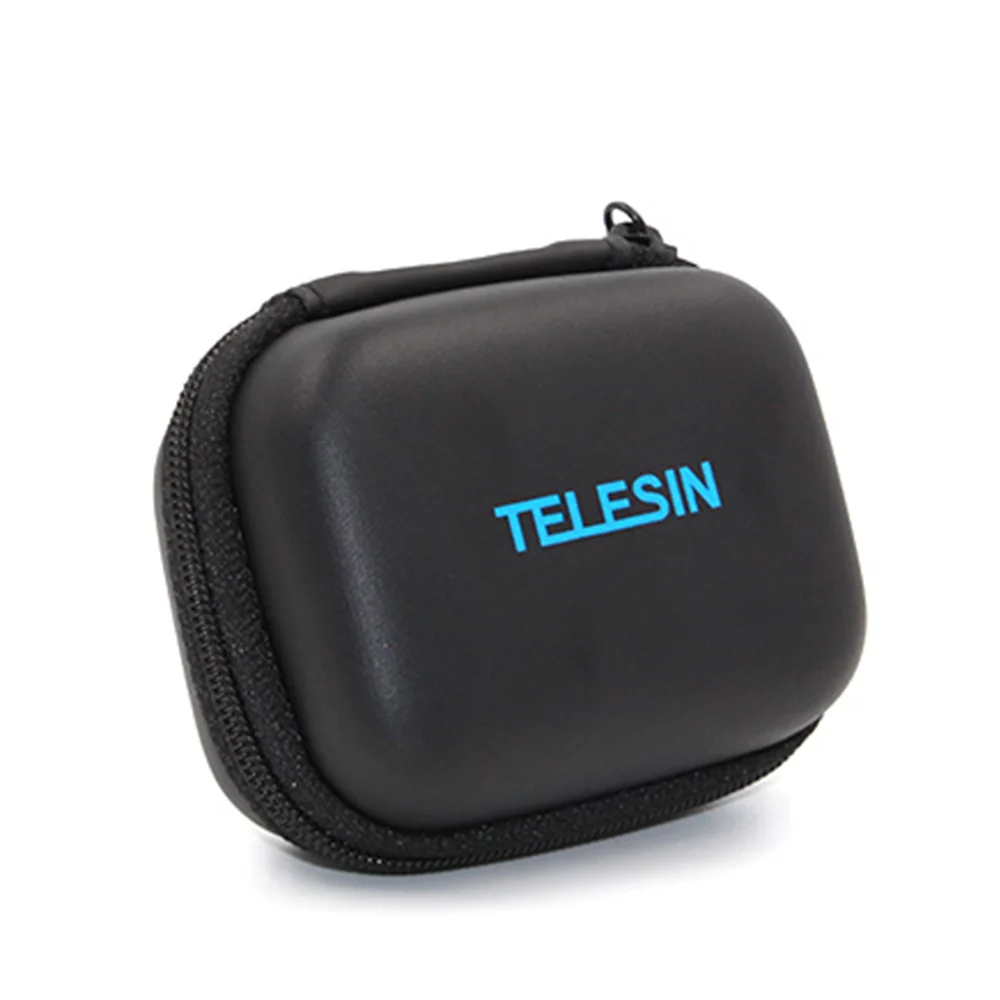 Without Lens Cap TELESIN черная мини Портативная защитная сумка+ крышка для объектива, крышка для камеры, чехол для переноски, коробка для хранения для GoPro Hero 7 Hero 6 Hero 5 - Цвет: Without Lens Cap