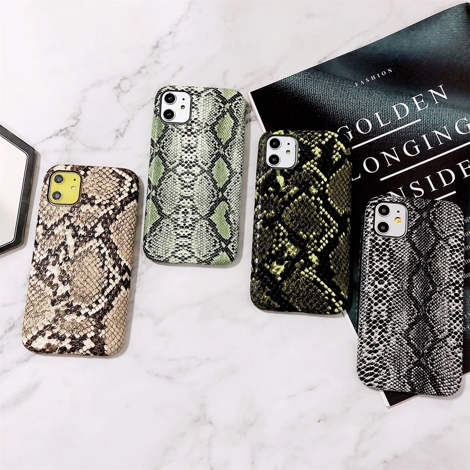 LISCN кожаный чехол для телефона для iPhone 8plus Xs Max 6 6splus 7 X XS XR 11 Pro Max Змеиная Кожа PU чехол Леди мобильный чехол для телефона
