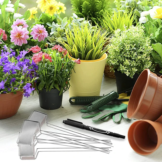 10 Csomag Fémnövény Címké 1 Jelölő Tollral, 4 6 8 11,5 Hüvelykes Növényi Marker Réz Címkék Újrahasznosítható Kerti - Image 5