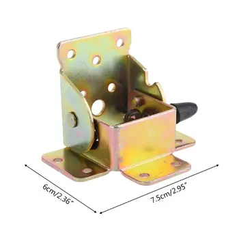 

4X Iron Locking Folding Table Chair Leg Brackets Hinge Self Lock Foldable Hinges P31D