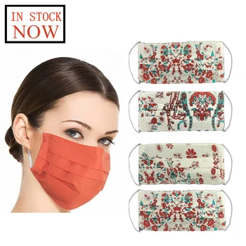 

5 Pack Mixed Design Cotton Adult Reusable Mouth Mask Protection Washable Face Mask Mondkapjes Wasbaar Masque De Protection