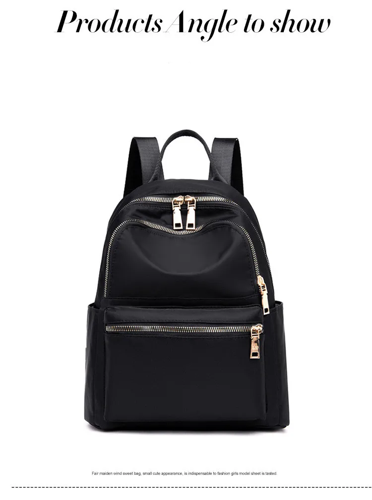 Vento Marea, черный женский рюкзак, нейлон, дорожная сумка на плечо, мягкая школьная сумка для девочек-подростков, одноцветная красная сумка, сумка, кошелек